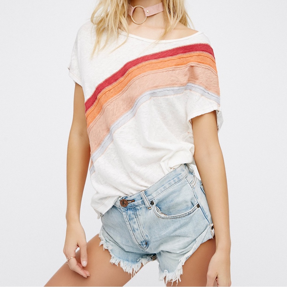 We The Free Thien Tee Ivory Combo M NEW